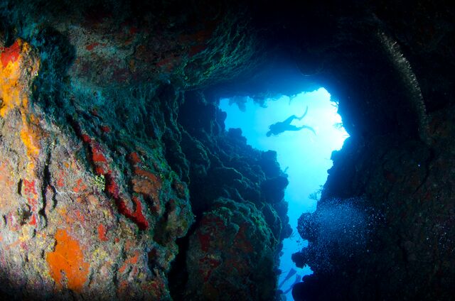 The most amazing vertical drop-off in the Caribbean