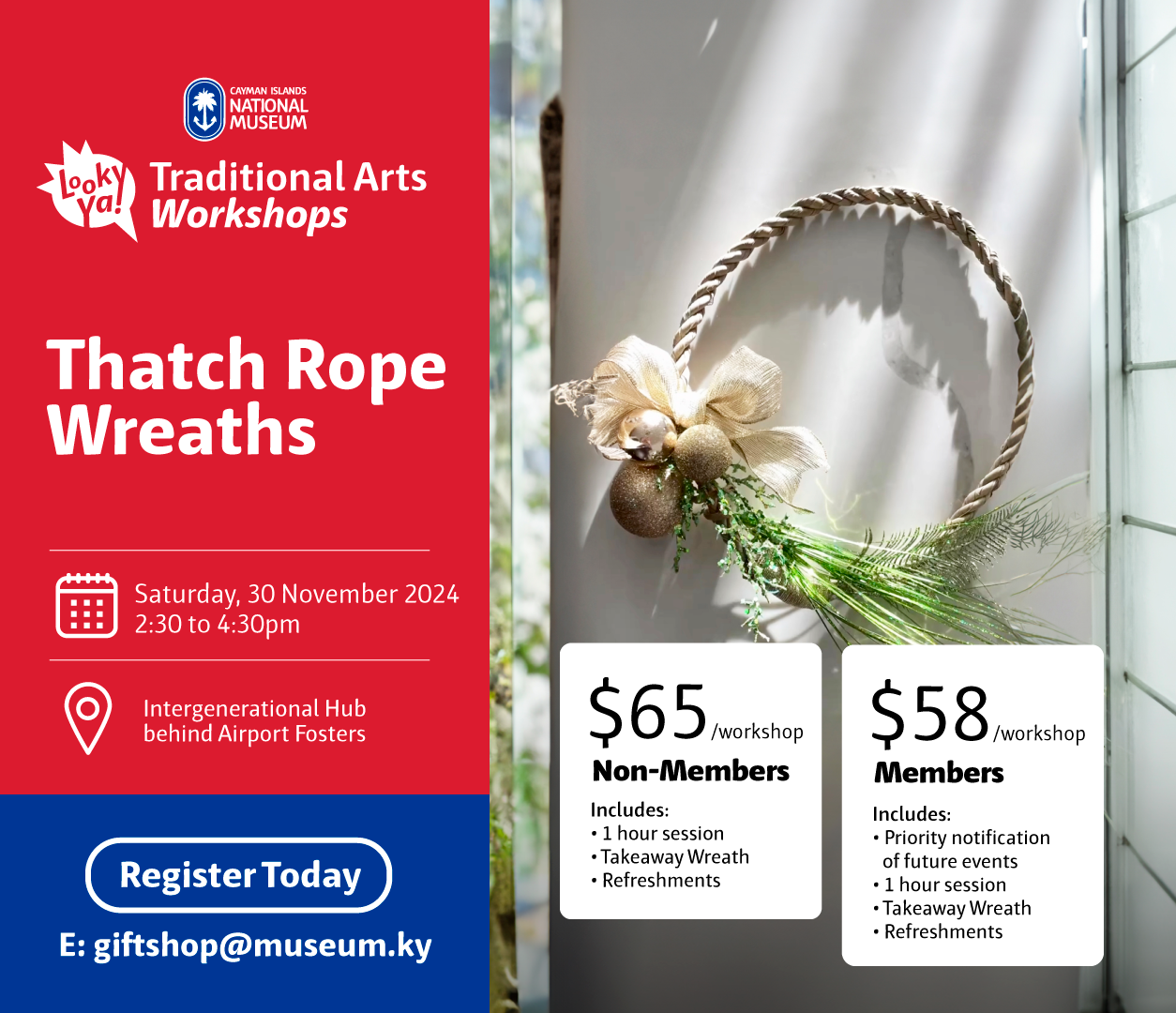 Traditional Arts Workshop - Thatch Rope Wreath Making